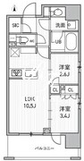 シーズンフラッツ新御徒町イースト 1201 間取り図