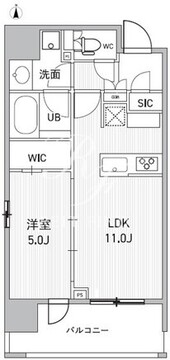 シーズンフラッツ新御徒町イースト 203 間取り図
