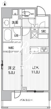 シーズンフラッツ新御徒町イースト 1203 間取り図