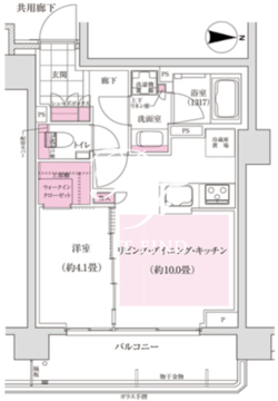 ディームス東陽町 506 間取り図