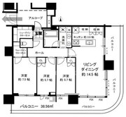 晴海フラッグ SUN-T-809 間取り図