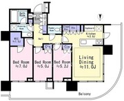 晴海フラッグ SUN-T-801 間取り図
