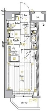プレミアムキューブ大崎DEUX 401 間取り図