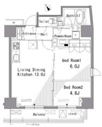 パークアクシス新板橋イースト 1103 間取り図