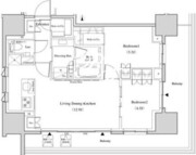 ザ・パークハビオ北千住 1404 間取り図