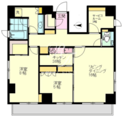 マルラニ南青山 1401 間取り図