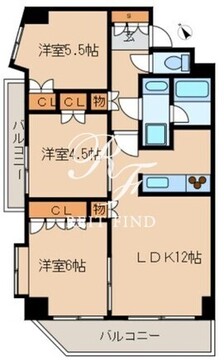 レジディア文京音羽 603 間取り図