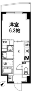 市ヶ谷仲之町ヒルズ S-206 間取り図