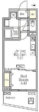 コートレジデンス南大塚 1002 間取り図