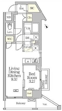 アジールコート松濤 1104 間取り図