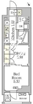 アジールコート松濤 703 間取り図