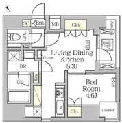 アジールコート松濤 701 間取り図
