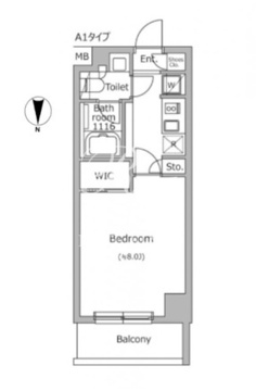 ドゥーエ南千住 206 間取り図