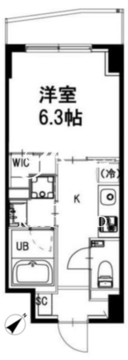 市ヶ谷仲之町ヒルズ S-404 間取り図
