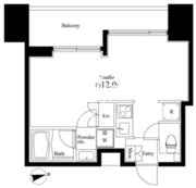 スクエアガーデン池袋 608 間取り図