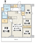 クレストコート本所吾妻橋ノース 1006 間取り図