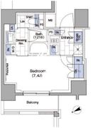 ザ・パークハビオ浅草駒形 1202 間取り図