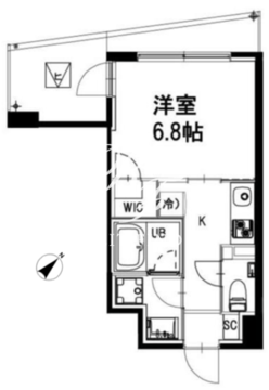 市ヶ谷仲之町ヒルズ S-309 間取り図