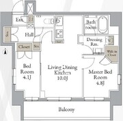 ライブカーサ高円寺 502 間取り図