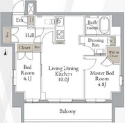 ライブカーサ高円寺 602 間取り図