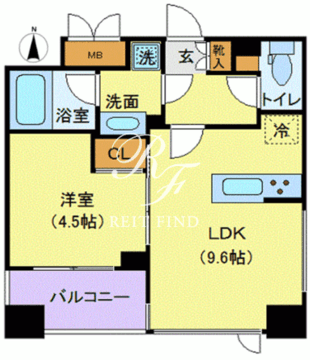 メゾンビスタ渋谷宇田川 404 間取り図