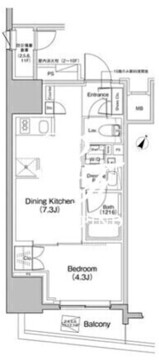 ザ・パークハビオ大森町 804 間取り図