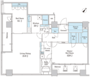 ＭＦＰＲ目黒タワー 2402 間取り図