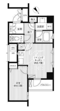 コスモリード新宿余丁町 210 間取り図
