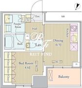 ヴェルデュール高田馬場 808 間取り図