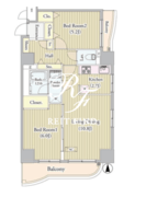 センテニアルタワー 403 間取り図