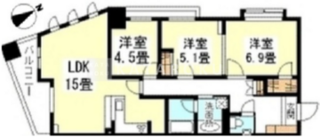 ザ・パームス代々木上原コスモテラス 201 間取り図
