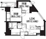 フレンシア菊川 601 間取り図