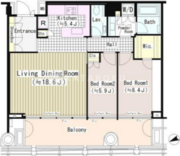 虎ノ門ヒルズレジデンス 4303 間取り図