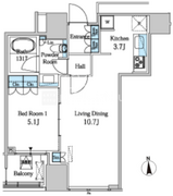 ホワイトタワー浜松町 805 間取り図