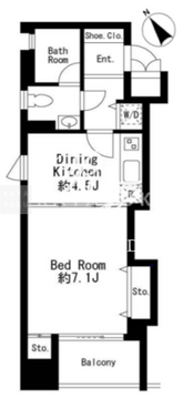 プライムアーバン日本橋茅場町 201 間取り図