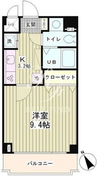 ラフィネ築地 402 間取り図