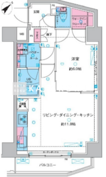 ジェノヴィア三ノ輪Ⅲスカイガーデン 804 間取り図