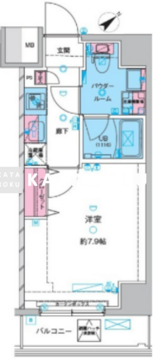 ジェノヴィア三ノ輪Ⅲスカイガーデン 1103 間取り図