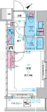 ジェノヴィア三ノ輪Ⅲスカイガーデン 1203 間取り図