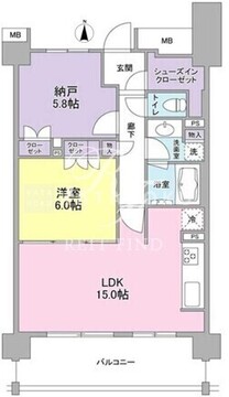 アンビエンテ経堂 508 間取り図