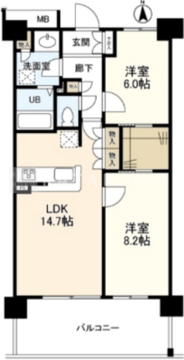 アンビエンテ経堂 705 間取り図