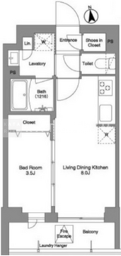 コンフォリア戸越公園 203 間取り図