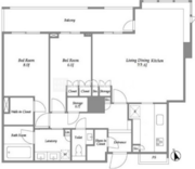パークコート麻布十番ザ・タワー 3402 間取り図
