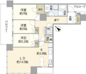 パークホームズ豊洲ザレジデンス 4 間取り図
