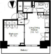 品川タワーフェイス 1709 間取り図 ?>