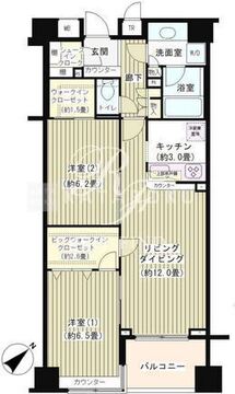 KDXレジデンス日本橋水天宮 203 間取り図
