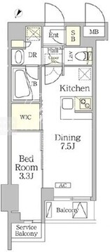 アジールコート池尻大橋 303 間取り図