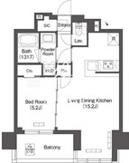 コンフォリア芝浦MOKU 702 間取り図