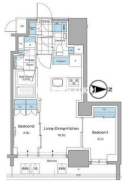 ルフォンプログレ本郷三丁目 605 間取り図
