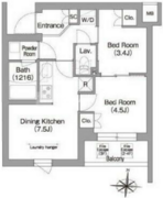 コンフォリア・リヴ南品川 328 間取り図
